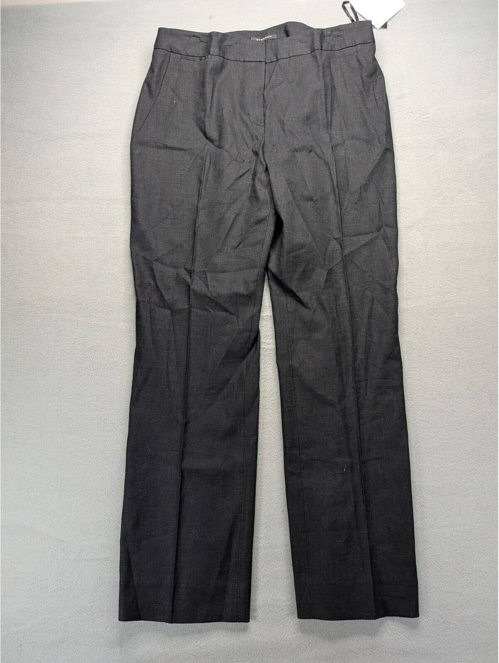 Jones New York Pants Womens 10 Gray Linen Blend Straight Leg Dress Workwear